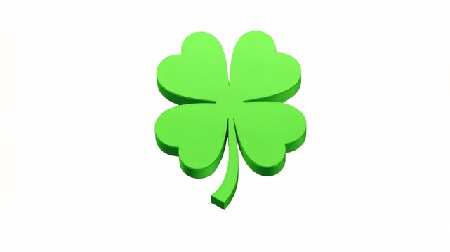 4 four leaf clover icon isolated on white background