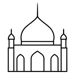 vector illustration of mosque