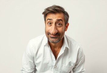Obraz premium Photorealistic portrait of a male with a big nose