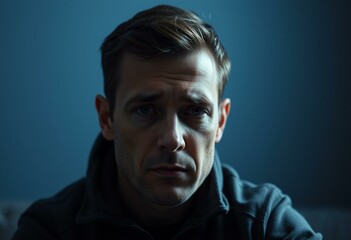 Fototapeta premium Tired male with circles around eyes