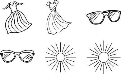 set of fashion accessories for women