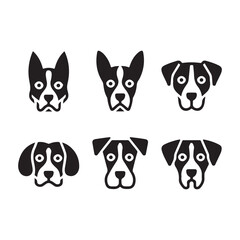 Fototapeta premium Set of dog puppies