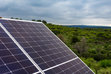 solar panels installed in the field