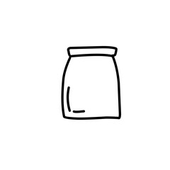 plastic bag line illustration