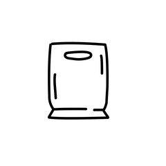 plastic bag line illustration