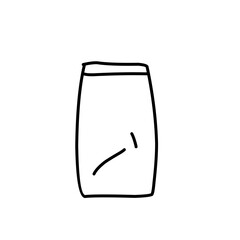 plastic bag line illustration