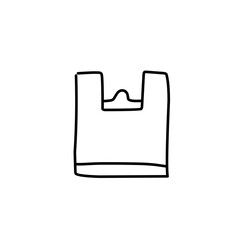 plastic bag line illustration