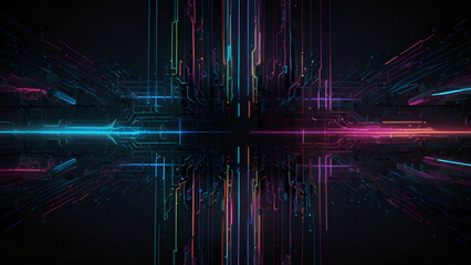 abstract and modern bright neon lines blue forming lines and geometric patterns 3