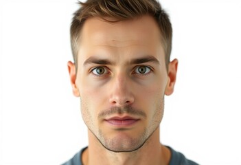 Fototapeta premium Male portrait on white background