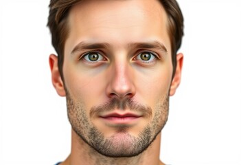 Obraz premium Half-length male portrait on white background