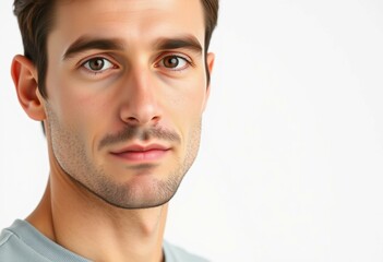 Fototapeta premium Half-length male portrait on white background