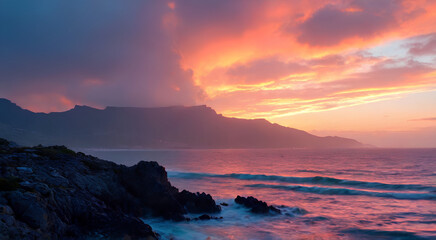 Fototapeta premium sunset over the sea