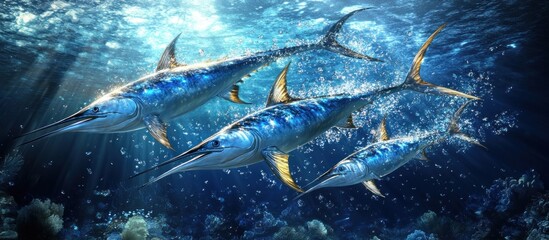 Majestic Marlins: A Glimpse into the Underwater Realm with Ocean Giants