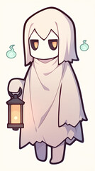 Obraz premium Enchanted Ghost with Lantern