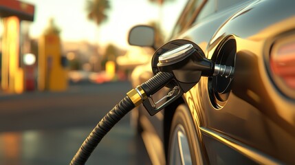 Electric car charging at station, sustainable transportation and ecofriendly travel for a greener future