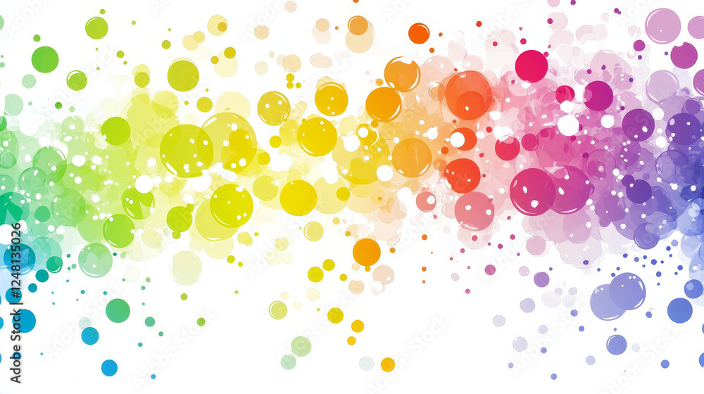 Poster abstract template flyer with color rainbow circles. design element