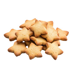 Delicious Star Shaped Cookies Sweet Treats Baked Goods Golden Brown Festive Holiday Baking Dessert, Transparent Background, Ai Generated Images