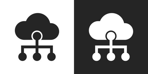 Obraz premium Cloud computer hosting icon vector design