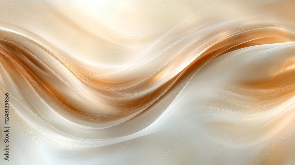 Aufkleber abstract beige blur clipart with soft gradient and smooth tones creating a minimalist and elegant ae