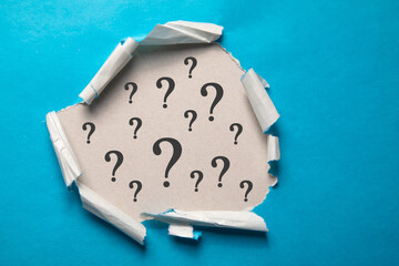 Question mark signs. Business concept