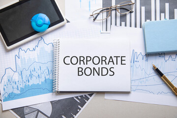 Corporate Bonds message. Business concept