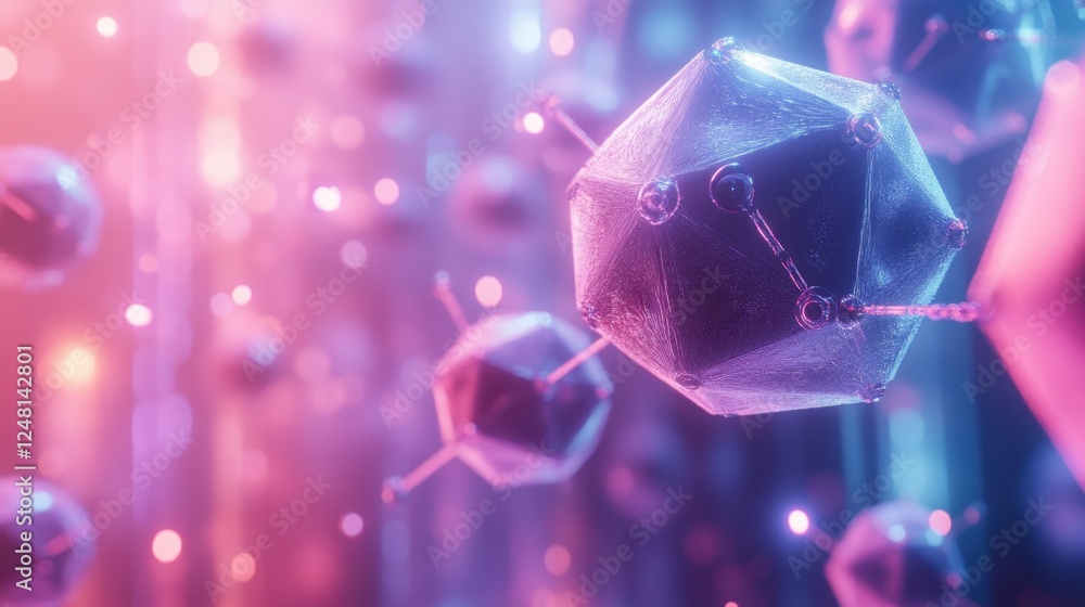 Aufkleber scientific exploration of vibrant molecular structures illuminated in a fascinating display of color