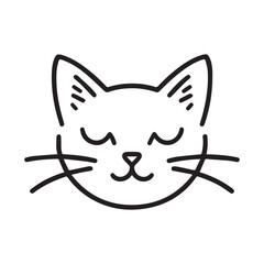 a cat's face, vector icon illustration