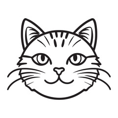 a cat's face, vector icon illustration
