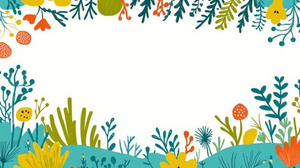 VibrantFloralBorderDesignTemplateForInvitationsCardsAndMore