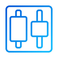 Adjustment Blue Icon for Graphic Applications