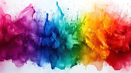 Obraz premium Explosion of Vibrant Colors: An Abstract Rainbow Spectrum Design