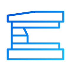 Minimalist Isometric Structure Outline Graphic