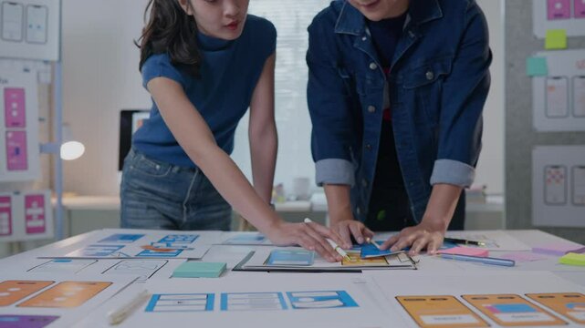 Teamwork Programers meeting for discussion data analysis for UX and UI programming for preparing for Generative AI Technology