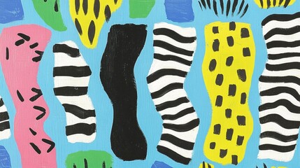 Abstract Colorful Pattern Design Textile Print Fashion Seamless Texture Background