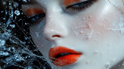 Captivating beauty enveloped in water creating mesmerizing reflections at a serene moment