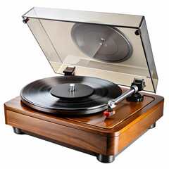 Record Player with white Background for Digital Designs