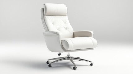 Stylish white office chair designed for comfort and elegance in a modern workspace