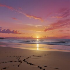 sunset on the beach