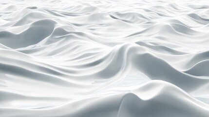 Fototapeta premium Serene white waves reflecting soft light in a tranquil setting