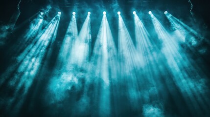Stage lights and smoke: A captivating display of illumination and atmosphere