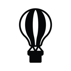Vibrant hot air balloon icon representing outdoor adventures