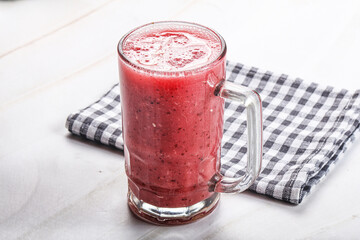 Strawberry and banana cold smoothie