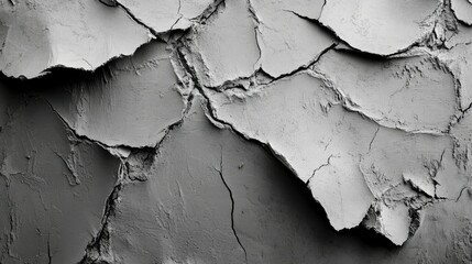 Naklejka premium Abstract Textured Surface with Cracked Gray Paint Layers