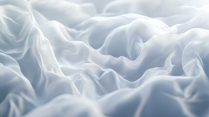 Obraz premium Soft White Fabric Texture with Smooth Drapes and Gentle Waves