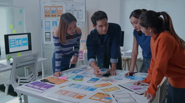 Teamwork Programers meeting for discussion data analysis for UX and UI programming for preparing for Generative AI Technology