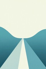 Abstract Road to Enlightenment Serene Teal Hills and a Path of Hope