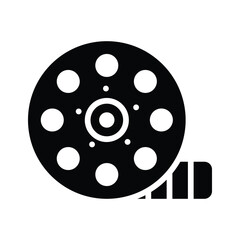 Doodle design icon of movie roll, ready To use