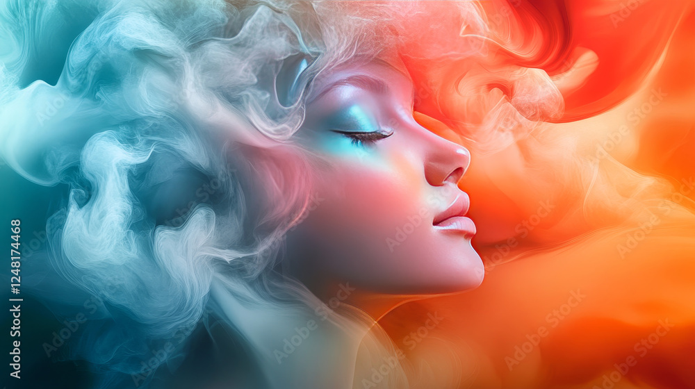 Poster holographic abstract blur spot. vector 3d chameleon y2k aura shape gradient texture. soft geometric 