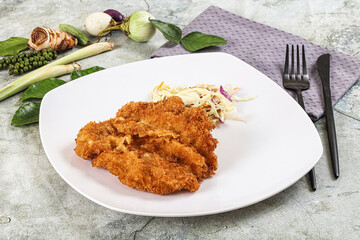 Tonkatsu fried cutlet with cabbage