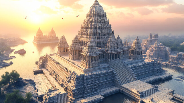 Dwarkadhish Temple At Morning